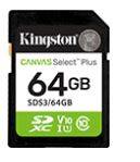 Флеш карта SDXC 64GB Kingston SDS3/64GB Canvas Select Plus V10 w/o adapter