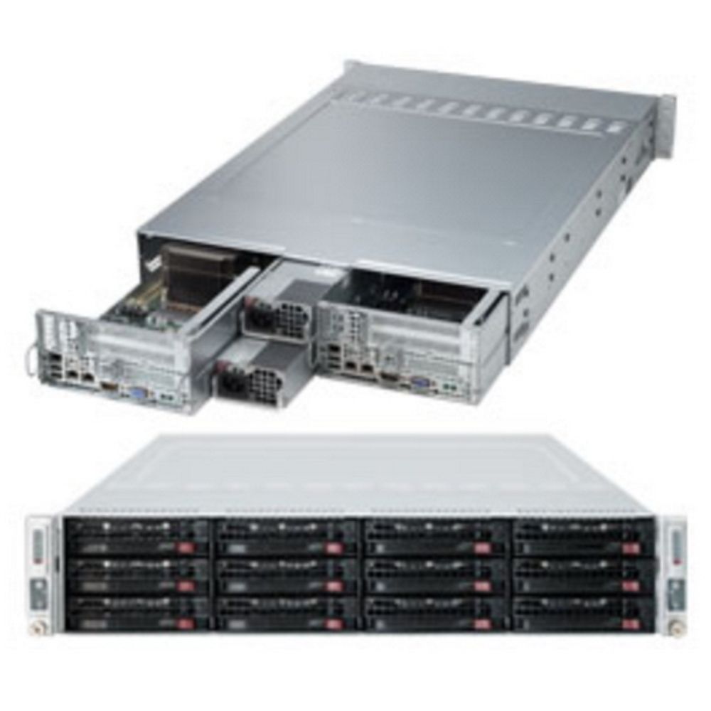 Платформа системного блока SuperMicro SYS-6028TR-DTR 10DRT-H, CSE-827HD-R1K28BP