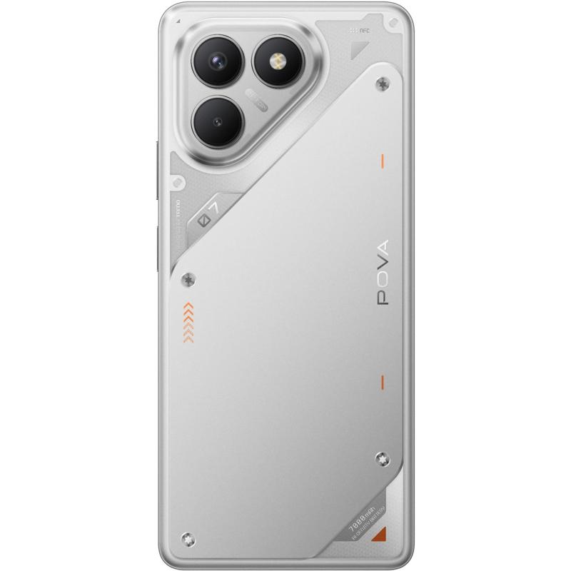 Смартфон Tecno Pova 7 Neo 128Gb 8Gb серебристый моноблок 3G 4G 2Sim 6.8" 1080x2460 Android 14 108Mpi