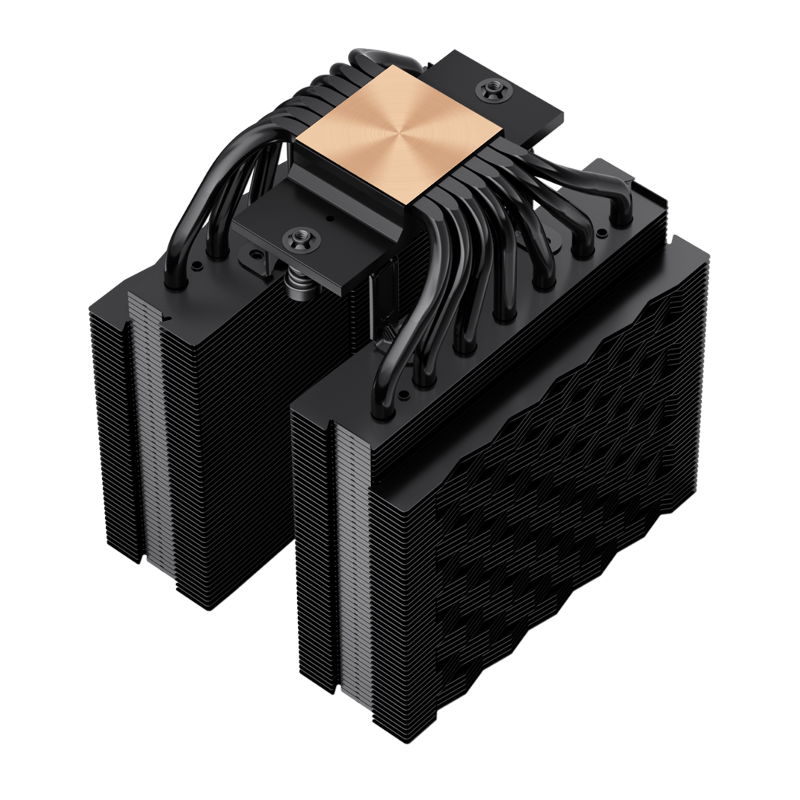 Кулер для процессора PCCooler RT720 TC BK (270W, 4-pin PWM, 157.5mm, Al/Cu, 7x6mm, 2x120mm, 73.32CFM