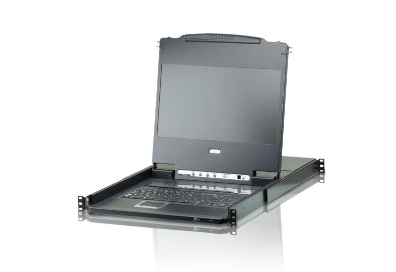 КВМ переключатель ATEN Single Rail 8-Port DVI FHD LCD KVM Switch