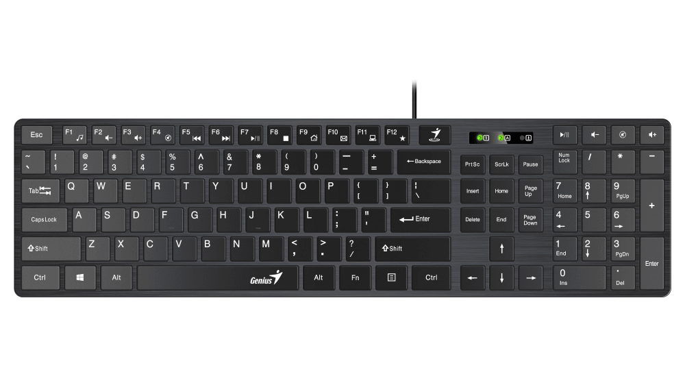Клавиатура Genius SlimStar126 Black USB [31310017402/31310017417]