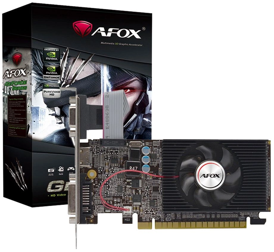 Видеокарта Afox PCI-E 3.0 AF610-2048D3L7-V6 NVIDIA GeForce GT 610 2Gb 64bit GDDR3 810/1333 DVIx1 HDM