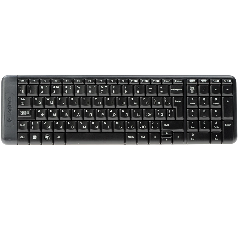 Клавиатура + мышь Logitech MK220 клав:черный мышь:черный USB беспроводная (920-003169)