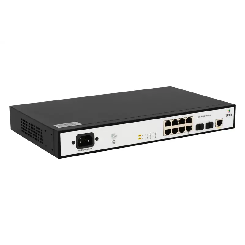 Коммутатор SNR SNR-S2985G-8T-POE (L2) 8x1Гбит/с 2SFP 8PoE 124W управляемый