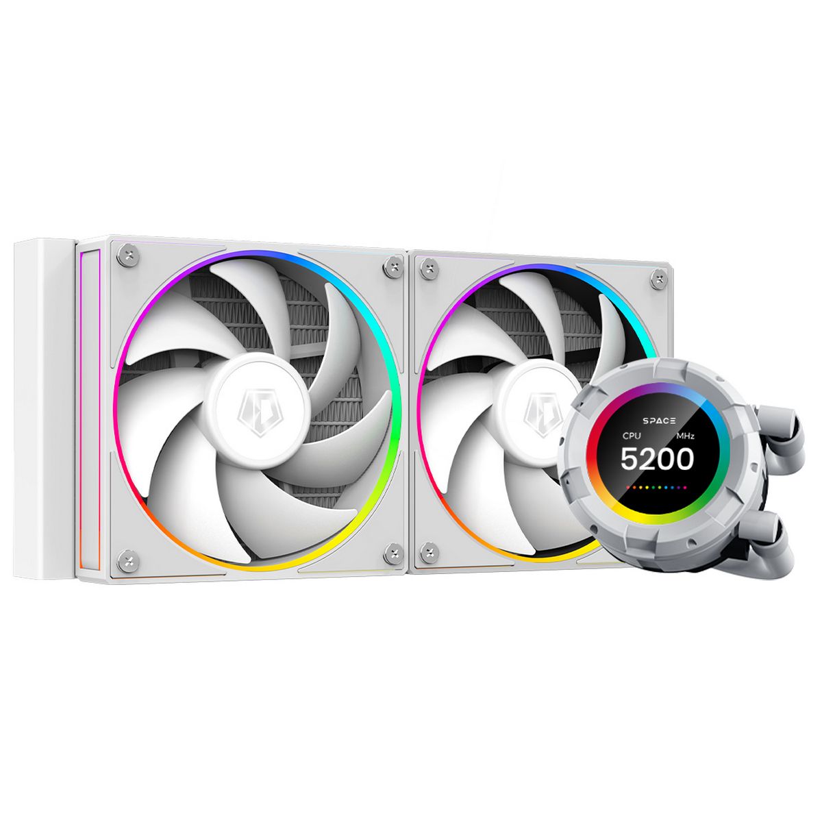 Система водяного охлаждения ID-Cooling SL240 ARGB Soc-AM5/AM4/1200/1700/1851 белый 4-pin 14-30dB Al+