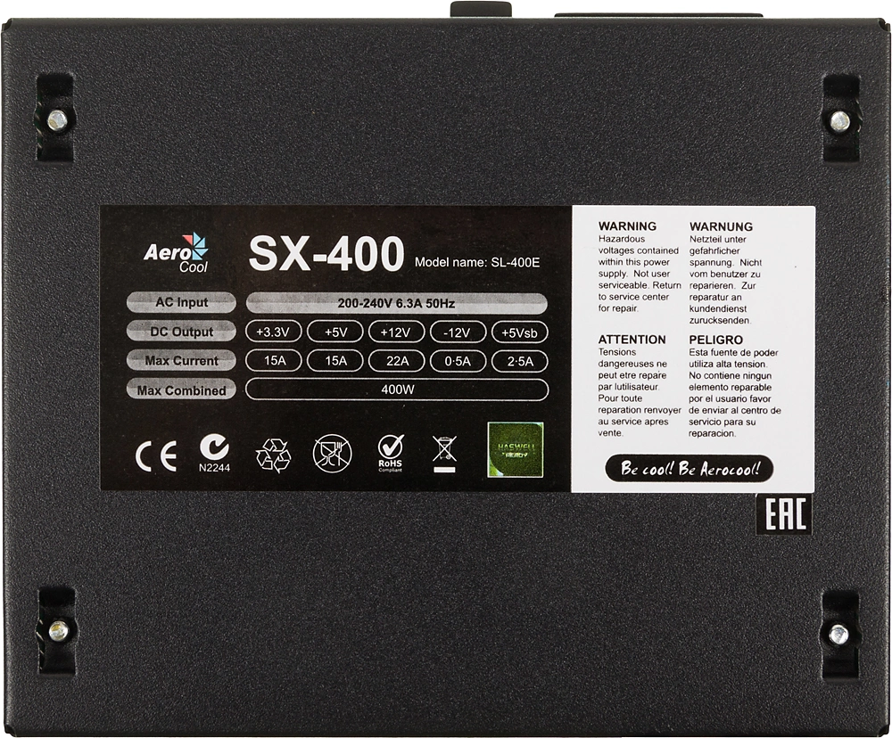 Блок питания Formula V Line SX-400, 400W, SFX, 8cm Fan (ex Aerocool)