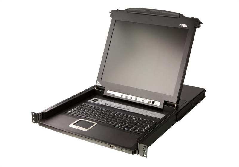 КВМ консоль ATEN 16-Port PS/2-USB VGA Single Rail 17.3" 1920 x 1080 @ 60 Hz LCD KVM Switch