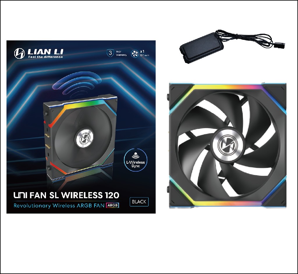 Вентилятор для корпуса Lian-Li Uni Fan SL Wireless 120 ARGB 120х124.5x28 черный 4-pin 28.5дБ (G99.12