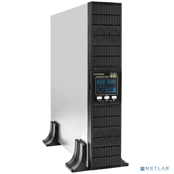 Exegate EX293048RUS ИБП On-line ExeGate PowerExpert ULS-1000.LCD.AVR.1SH.2C13.USB.RS232.SNMP.2U <100