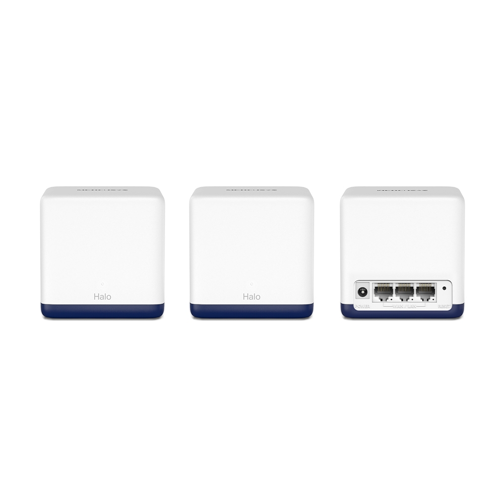 Бесшовный Mesh роутер Mercusys Halo H50G (HALO H50G(3-PACK)) AC1900 10/100/1000BASE-TX белый (упак.: