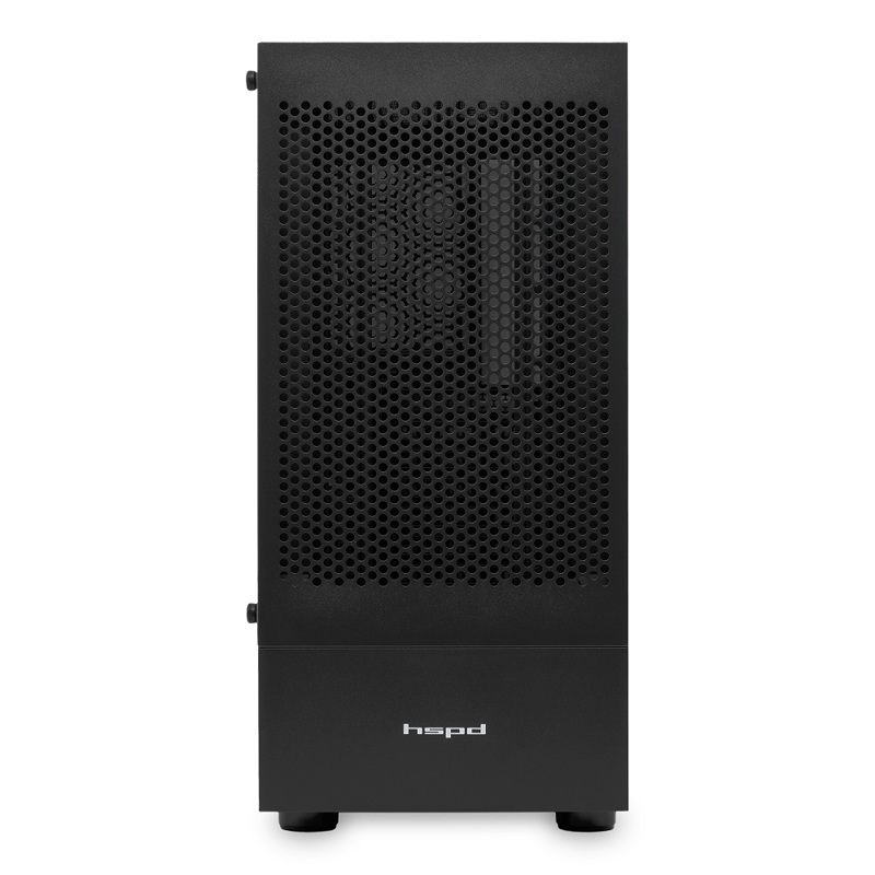 Корпус HSPD M540, Mesh Mid Tower, Black, TG, 0.45 SPCC, no fans, ATX, mATX, mITX, 160/300/150mm, 2x2