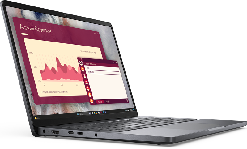 Ноутбук Dell Pro 14 Core 5 Ultra 235U  14,0" FullHD+300nit AG 8GB DDR5 512GB SSD Intel Graphics,3cel