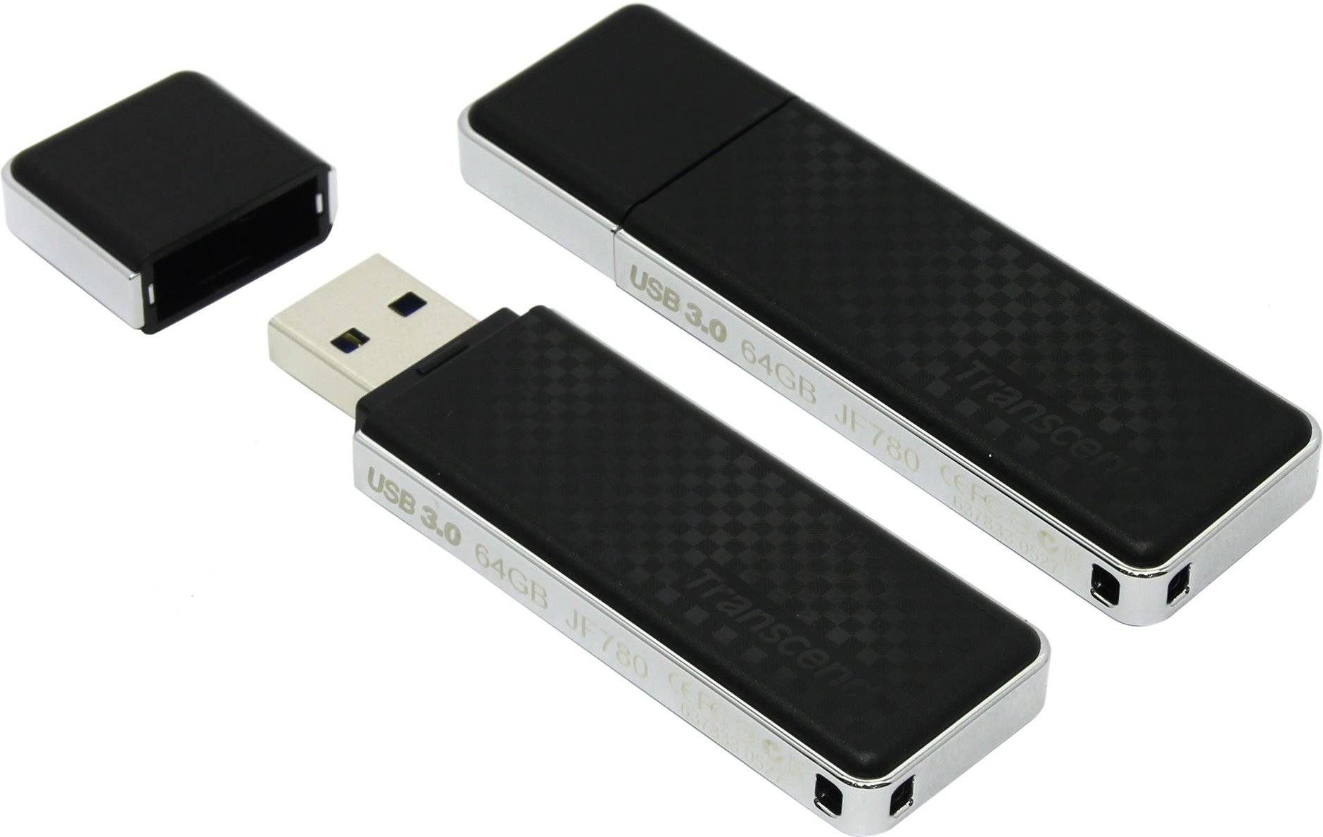Флеш Диск Transcend 64Gb Jetflash 780 TS64GJF780 USB3.0 черный/серый