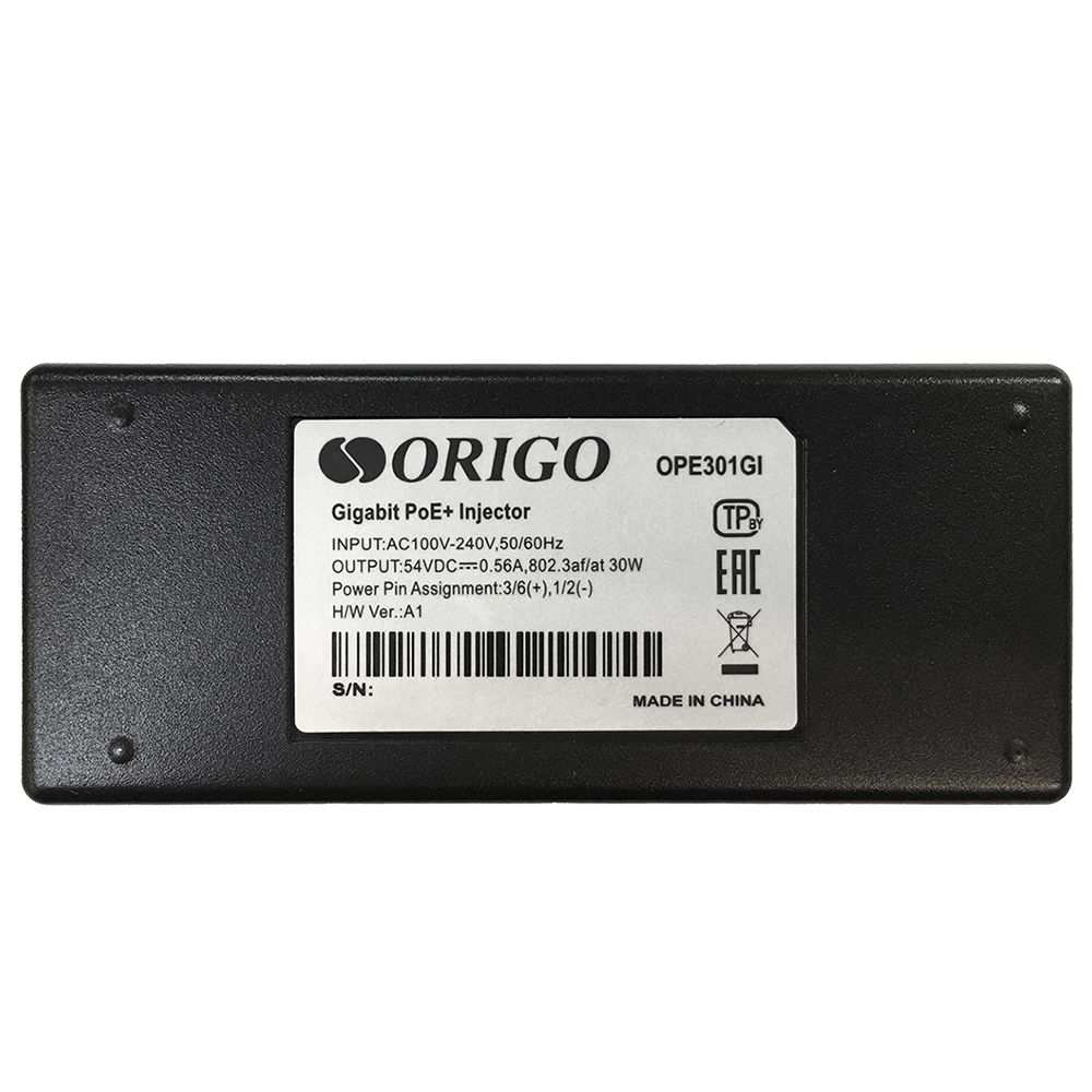 Гигабитный инжектор PoE+ 802.3af/at, 30 Вт, 54В DC (полный аналог DPE-301GI/A1B)
