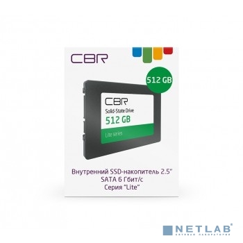 CBR SSD-512GB-2.5-LT22, Внутренний SSD-накопитель, серия "Lite", 512 GB, 2.5", SATA III 6 Gbit/s, SM
