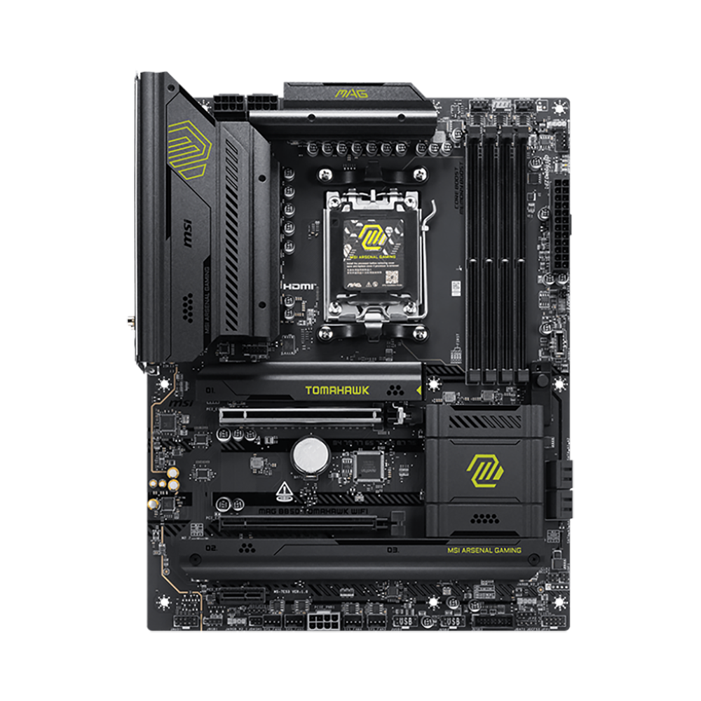 Материнская плата MSI MAG B850 TOMAHAWK WIFI B850, AM5, 4*DDR5, 2*PCIEx16, 1*PCIEx1, 3*M.2, 3*TypeC,