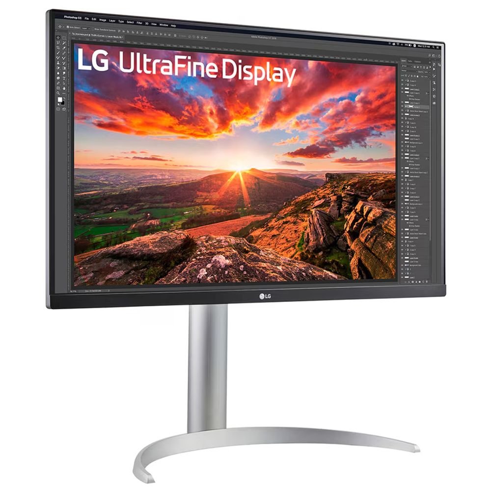 Монитор 27" LG 27UP850K-W Silver-White с поворотом экрана (IPS, 3840x2160, 5 ms, 178°/178°, 400 cd/m