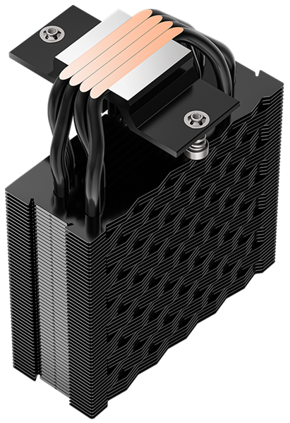 Кулер для процессора PCCooler RT400 BK (235W, 4-pin PWM, 148mm, Al/Cu, 4x6mm, 1x120mm, 73.32CFM, 34.