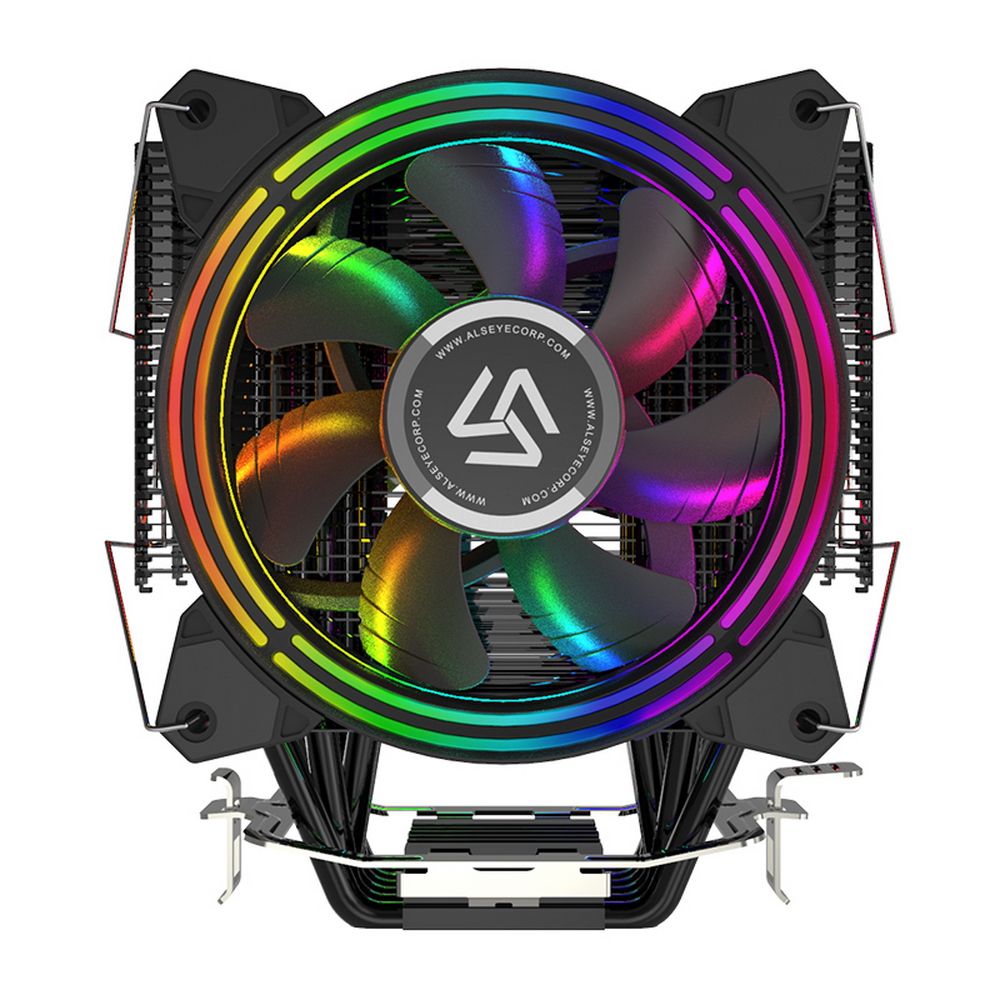 Вентилятор ALSEYE H120D Universal, TDP 200W, Heat Pipe:6mm*6pcs, 800/2000RPM, 11.6-35.3dB(A), RGB, R