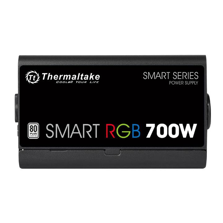 Блок питания Thermaltake ATX 700W Smart RGB 700 80+ white (20+4pin) APFC 120mm fan color LED 6xSATA 