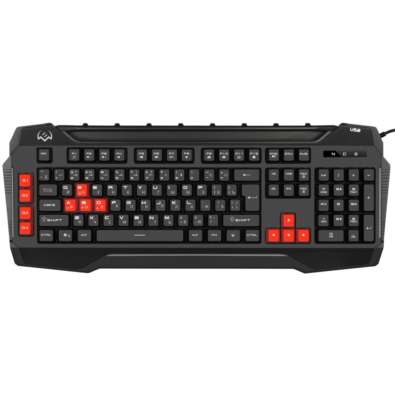 Игровая клавиатура Sven KB-G8800 SV-017675 109 кл, макросы, RGB-подсветка, звук. индикация, USB-порт