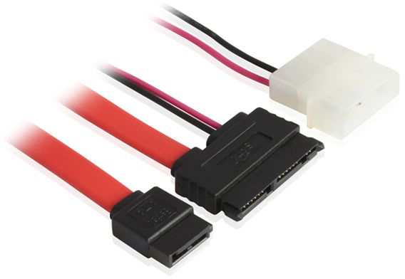 Комплект кабелей 0.5m micro SATA GCR micro SATA 16pin / SATA II до 3Gbps 7pin / Molex 4pin