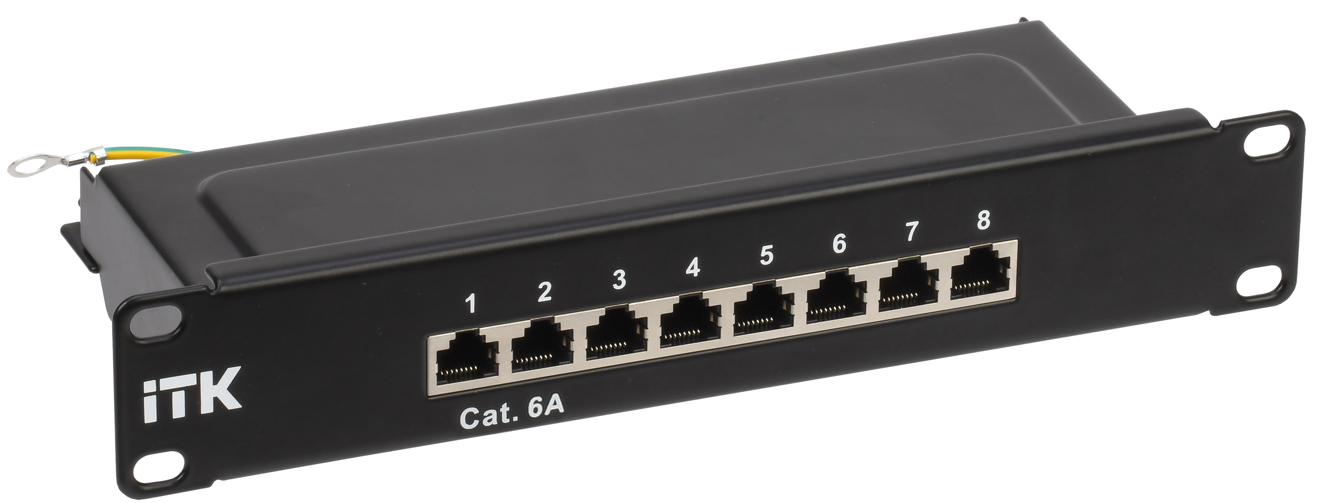 ITK 1U патч-панель кат.6A STP 8 портов 10"" Dual IDC/ ITK PP08-1UC6AS-D05-10
