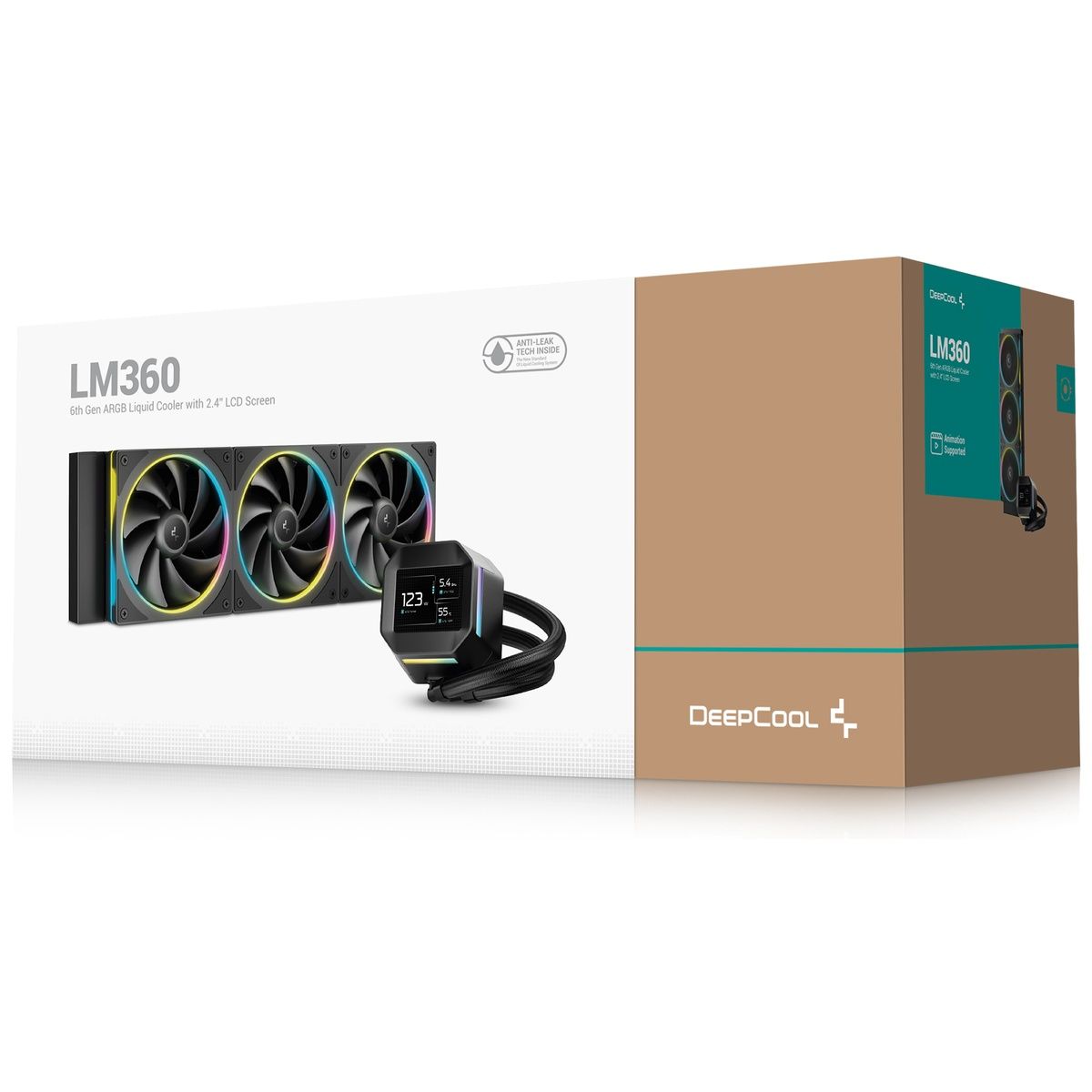 Система водяного охлаждения Deepcool LM360 ARGB Soc-AM5/AM4/1200/1700/1851 черный 4-pin 19-36dB Al L