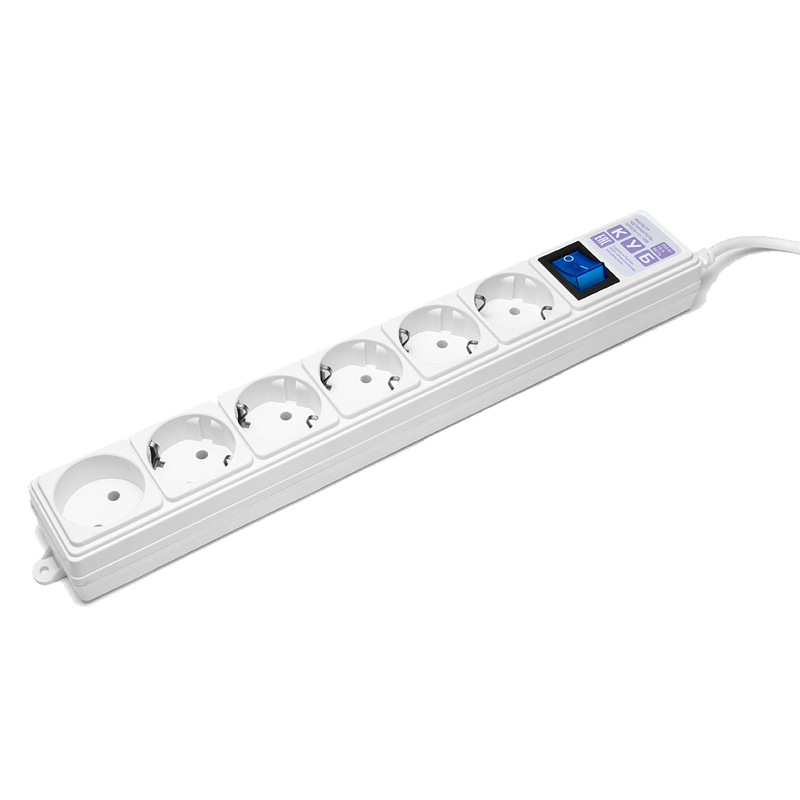 Сетевой фильтр Powercube SPG(5+1)-16B-3M-WHITE 3м (6 розеток) белый (коробка)