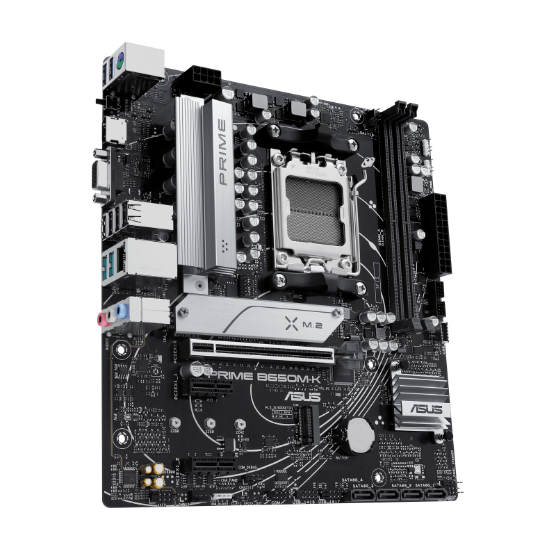 Материнская плата ASUS PRIME B650M-K, Socket AM5, AMD B650, 2xDDR5, 4xSATA, 2xM.2, 1xPCIe 4.0 x16, 2