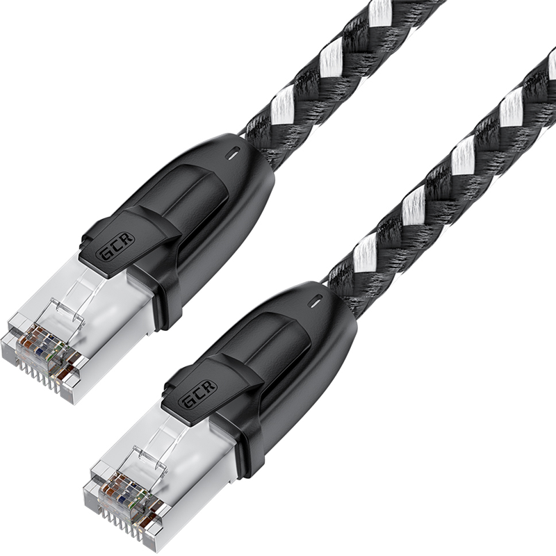 Greenconnect RJ45(m) - RJ45(m) Cat.6 3м черно-белый