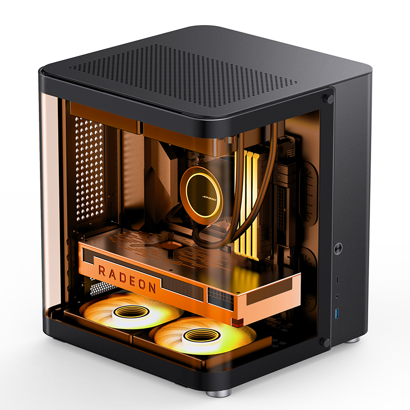 Корпус JONSBO TK-1 Black 2.0, Mini-Tower, no fan, 1xUSB-A 3.2 + 1xUSB-C 3.2, mATX, mITX Black