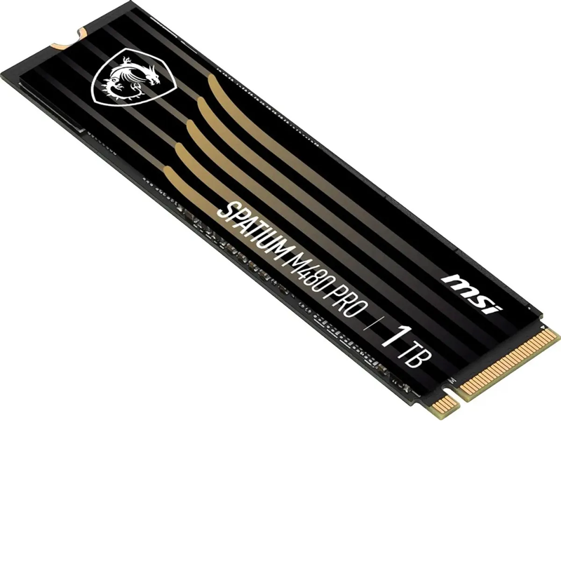 Накопитель SSD MSI SPATIUM M480 PRO, 1000Gb, M.2 2280, PCIe 4.0 x4, NVMe, R/W 7400/6000