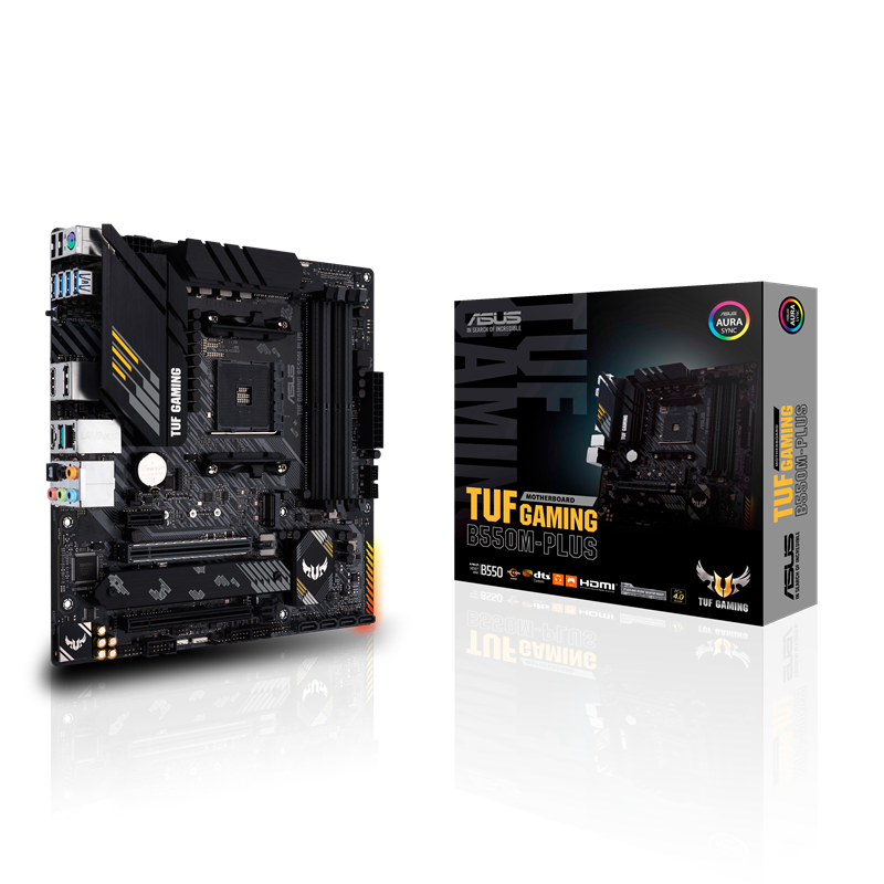 Материнская плата Asus TUF GAMING B550M-PLUS Soc-AM4 AMD B550 4xDDR4 mATX AC`97 8ch(7.1) 2.5Gg RAID+