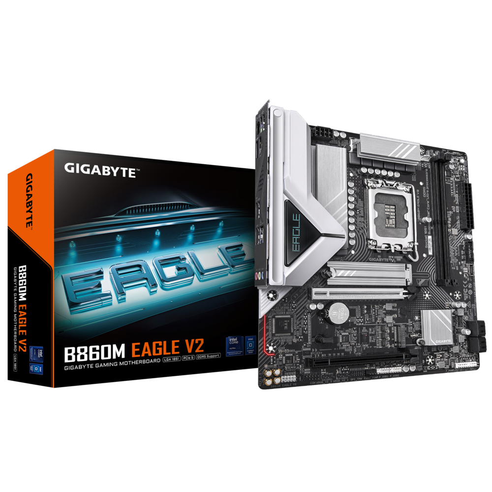 Материнская плата Gigabyte B860M EAGLE V2 Soc-1851 Intel B860 2xDDR5 mATX AC`97 8ch(7.1) 2.5Gg RAID+