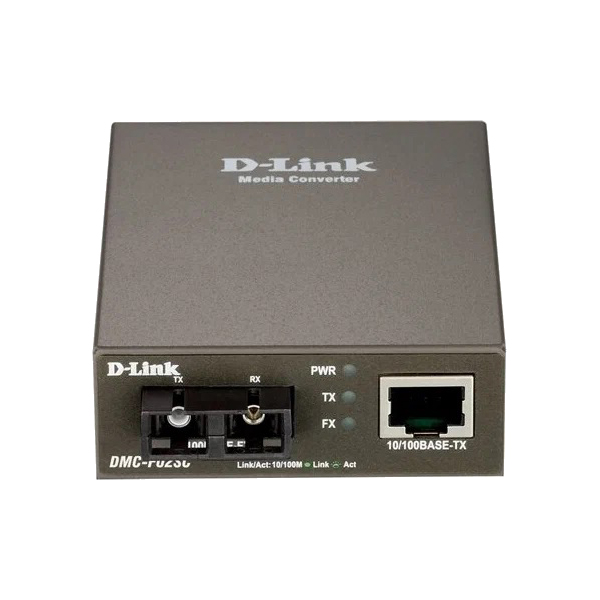 Медиаконвертер D-Link DMC-F02SC/B1A с 1 портом 10/100Base-TX и 1 портом 100Base-FX с разъемом SC для