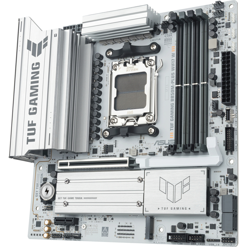 Материнская плата Asus TUF GAMING B850M-PLUS WIFI7 W Socket AM5 AMD B850 4xDDR5 mATX AC`97 8ch(7.1) 
