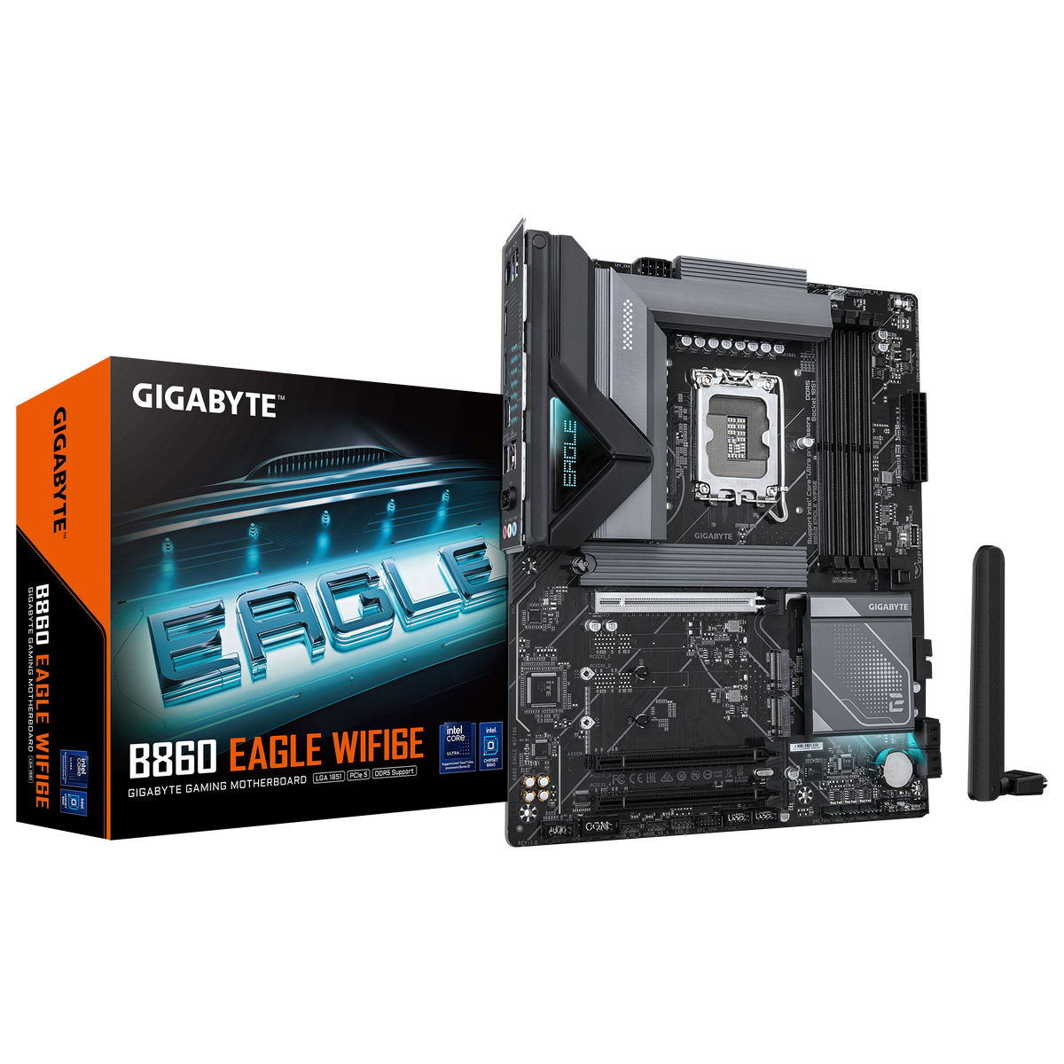 Материнская плата Gigabyte B860 EAGLE WIFI6E Soc-1851 Intel B860 4xDDR5 ATX AC`97 8ch(7.1) 2.5Gg RAI