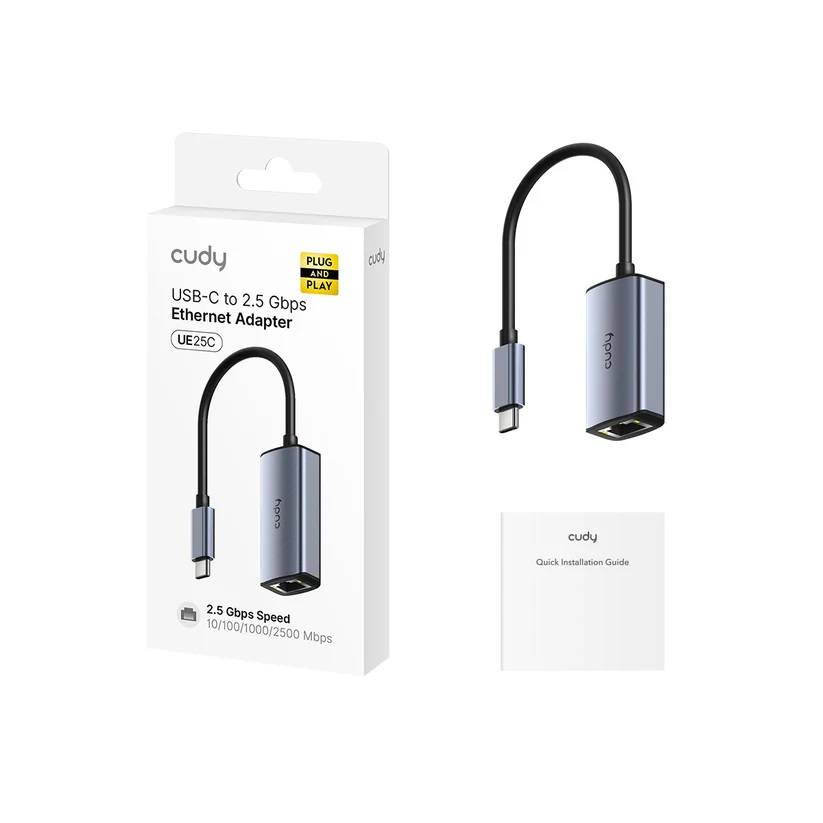 Cudy UE25C Адаптер USB-C с портом Ethernet 2,5 Гбит/с