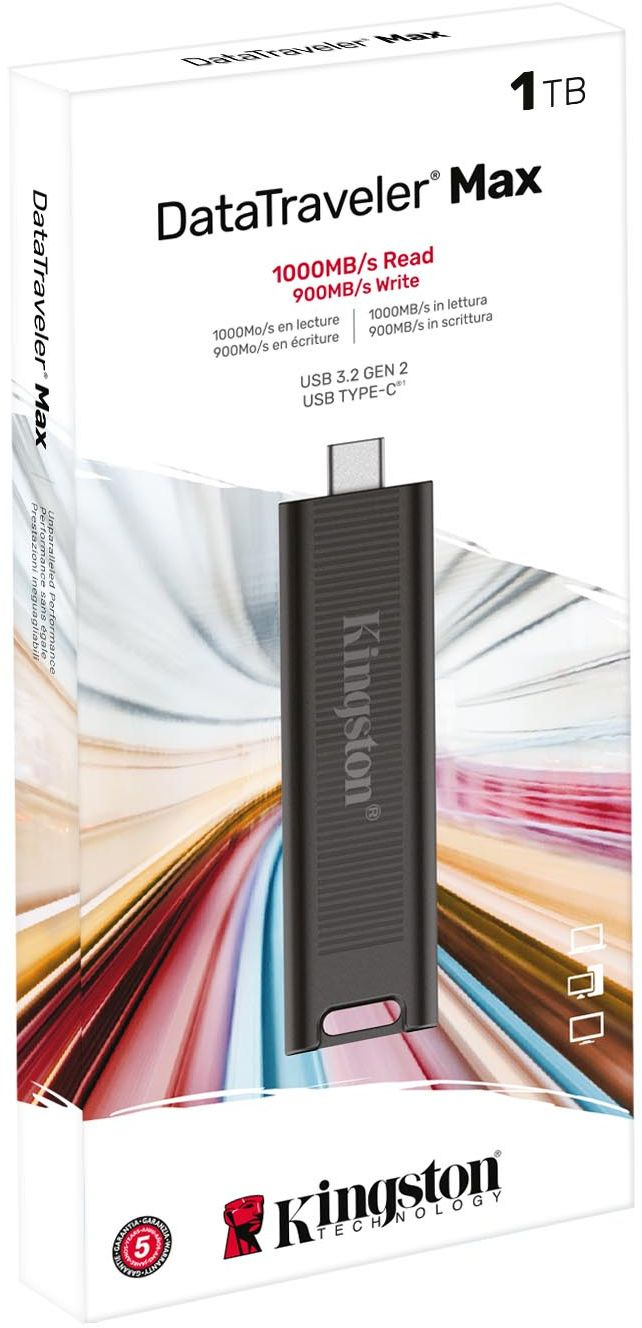 Флеш Диск Kingston 1Tb DataTraveler Type-C Max DTMAX/1TB USB3.2 черный