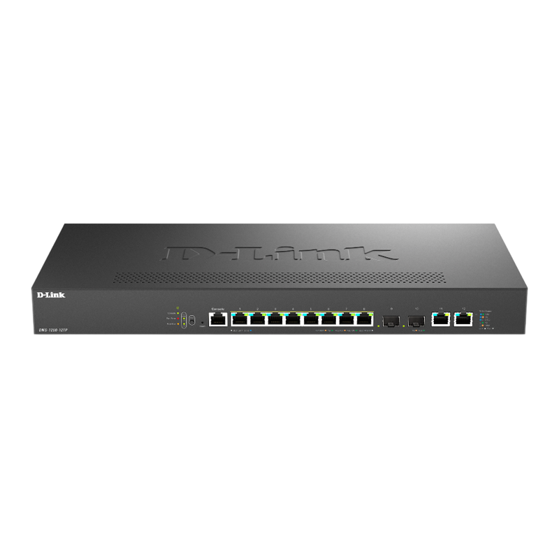 D-Link DMS-1250-12TP/A1A/6KV Управляемый L2 коммутатор с 8 портами 100/1000/2.5GBase-T, 2 портами 10