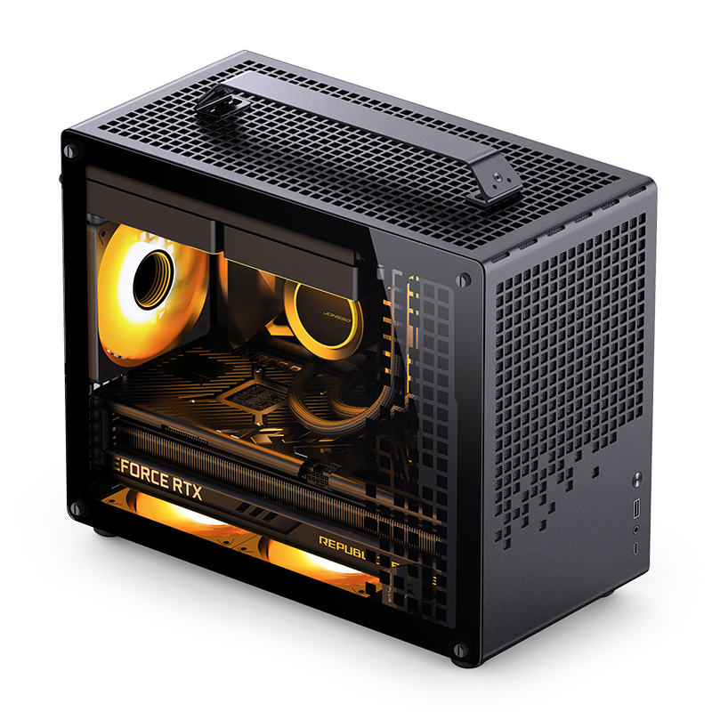 Корпус JONSBO Z20, Mini-Tower, TG, no fan, 1xUSB-A 3.2 + 1xUSB-C 3.2, mATX, mITX Black