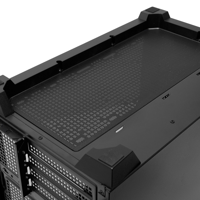 Корпус HSPD M211, Mesh Mini-tower, Black, TG, 0.7 SPCC, no fans,mATX, mITX, 175/330/150mm, 2x2.5", 1