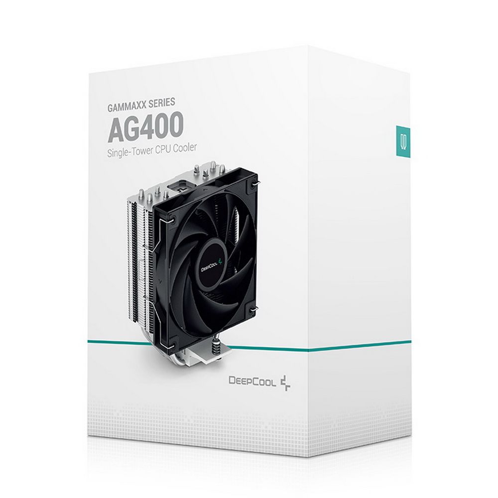 Кулер для процессора DEEPCOOL AG400 LGA1700/1200/115X/AM5/AM4 (18шт/кор, TDP 220W, PWM, Fan 120mm, 4