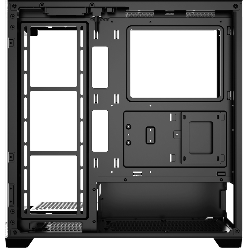 Корпус Ocypus Gamma C72 BK, Midi-Tower, TG, no fans, 2xUSB-A 2.0 + 1xUSB-A 3.0, ATX, mATX, mITX Blac