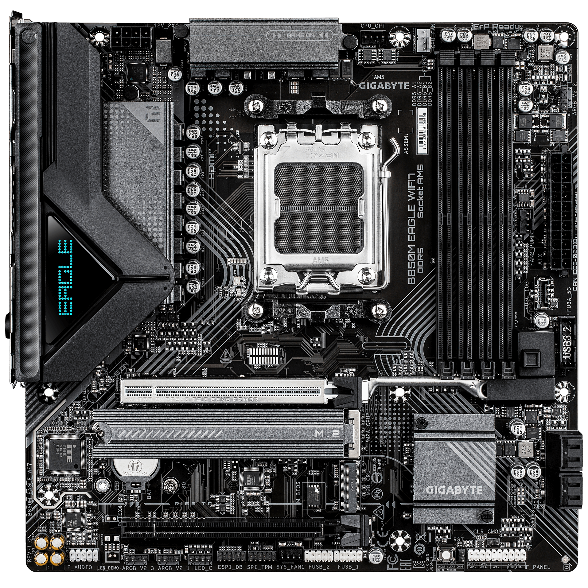 Материнская плата Gigabyte B850M EAGLE WF7 Socket AM5 AMD B850 4xDDR5 mATX AC`97 8ch(7.1) 2.5Gg RAID+HDMI+DP