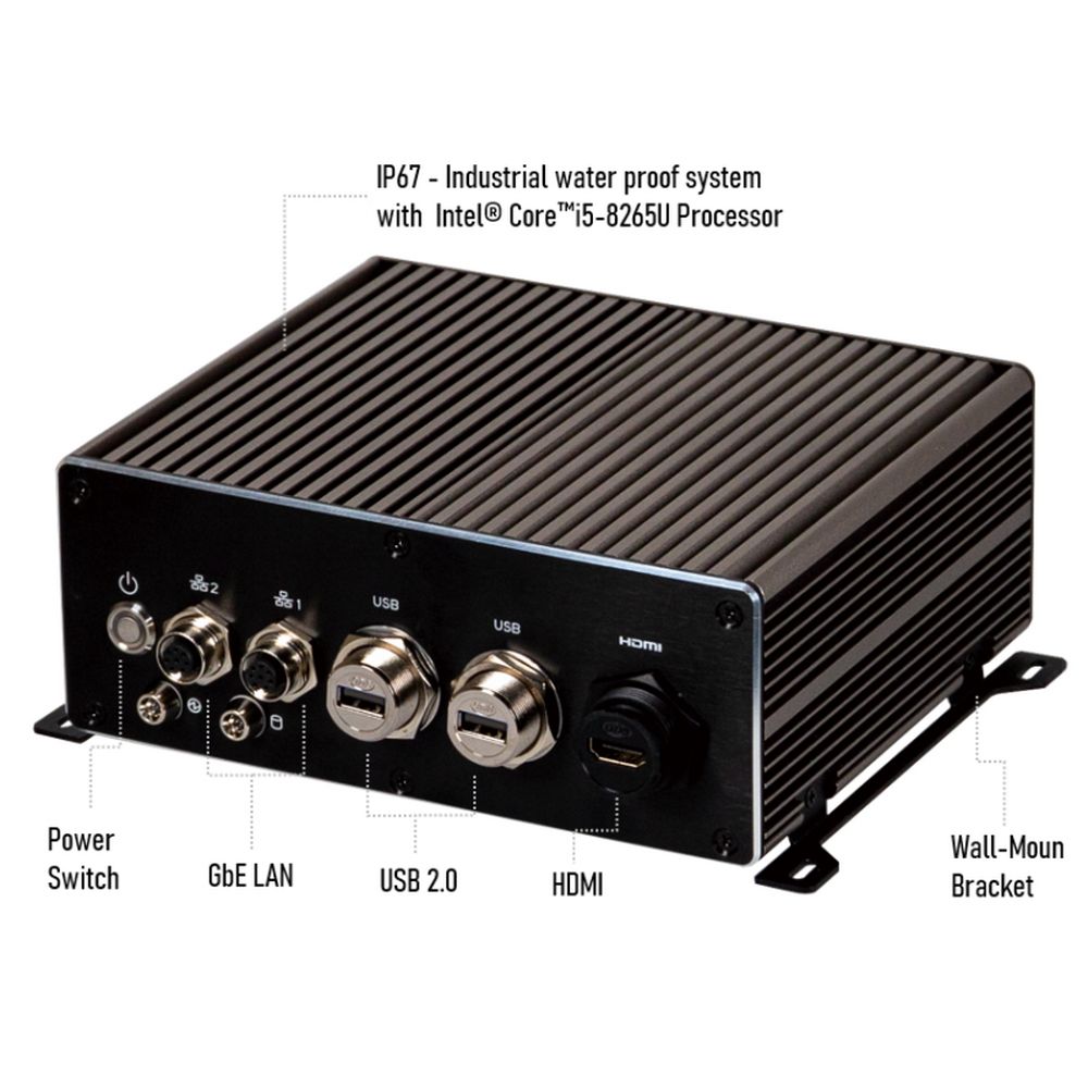 Одноплатный компьютер GIGAIPC QBiX-WP-WHLA8265H-A1 IP67 - Industrial water proof system with Intel® 