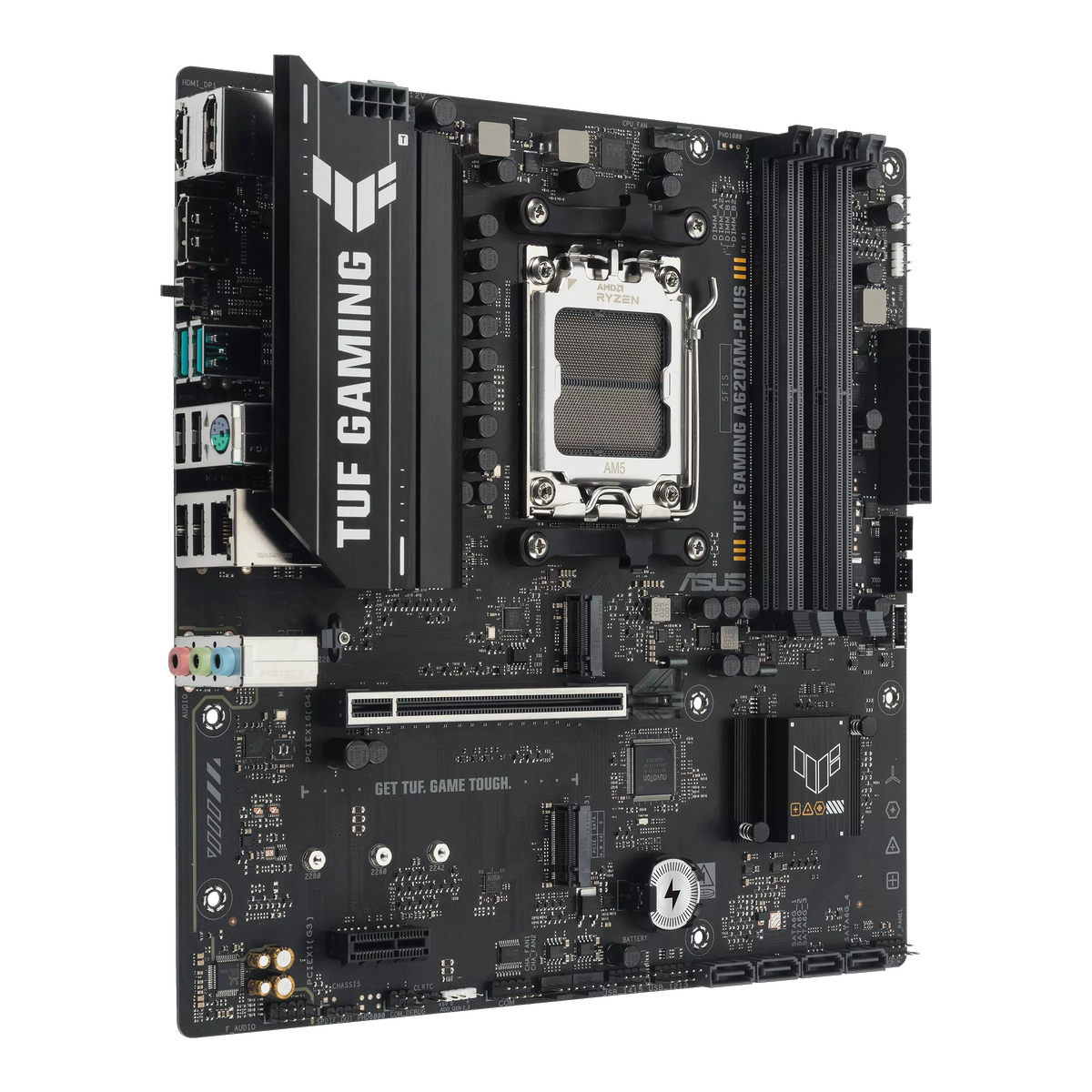 Материнская плата ASUS TUF GAMING A620AM-PLUS, AM5, A620A, 4*DDR5, 4*SATA, 2*M.2, 2*USB 3.2, 4*USB 2