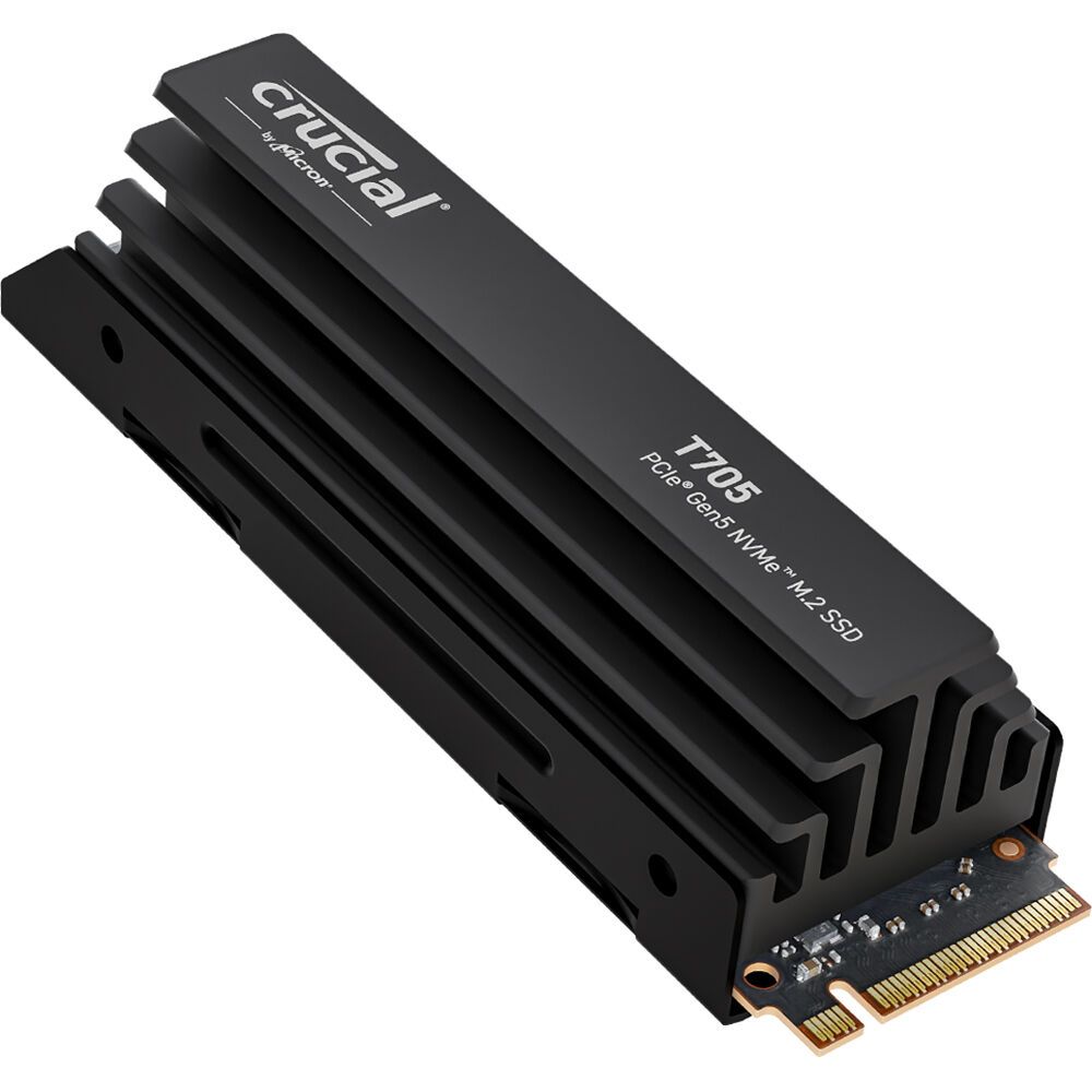 Твердотельный накопитель SSD Crucial T705 4TB PCIe Gen5 NVMe M.2 SSD with heatsink CT4000T705SSD5